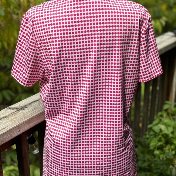 Puma Pink Polka Dot Golf Shirt - Picture 2 of 5